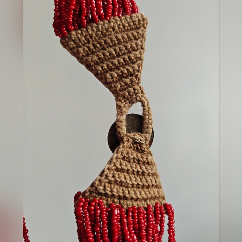 Vintage Red Coral Beaded 39 Strands Necklace - Picture 10 of 16
